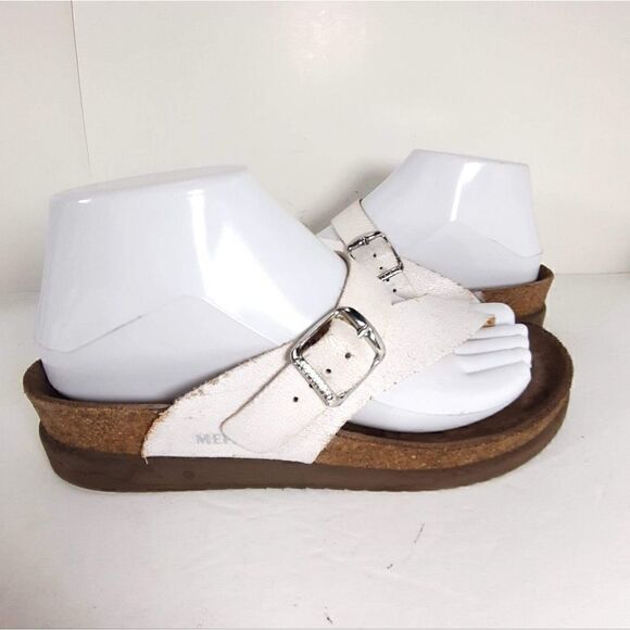 Mephisto  women's Helen White Leather  Slip On Thong Cork Sandals  Eu 37 US 7 - Picture 5 of 15